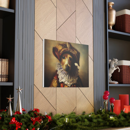 Fancy Dog, Canvas Dog Art, Dog Wall Art, Canine Canvas Art,Canvas Gallery Wraps