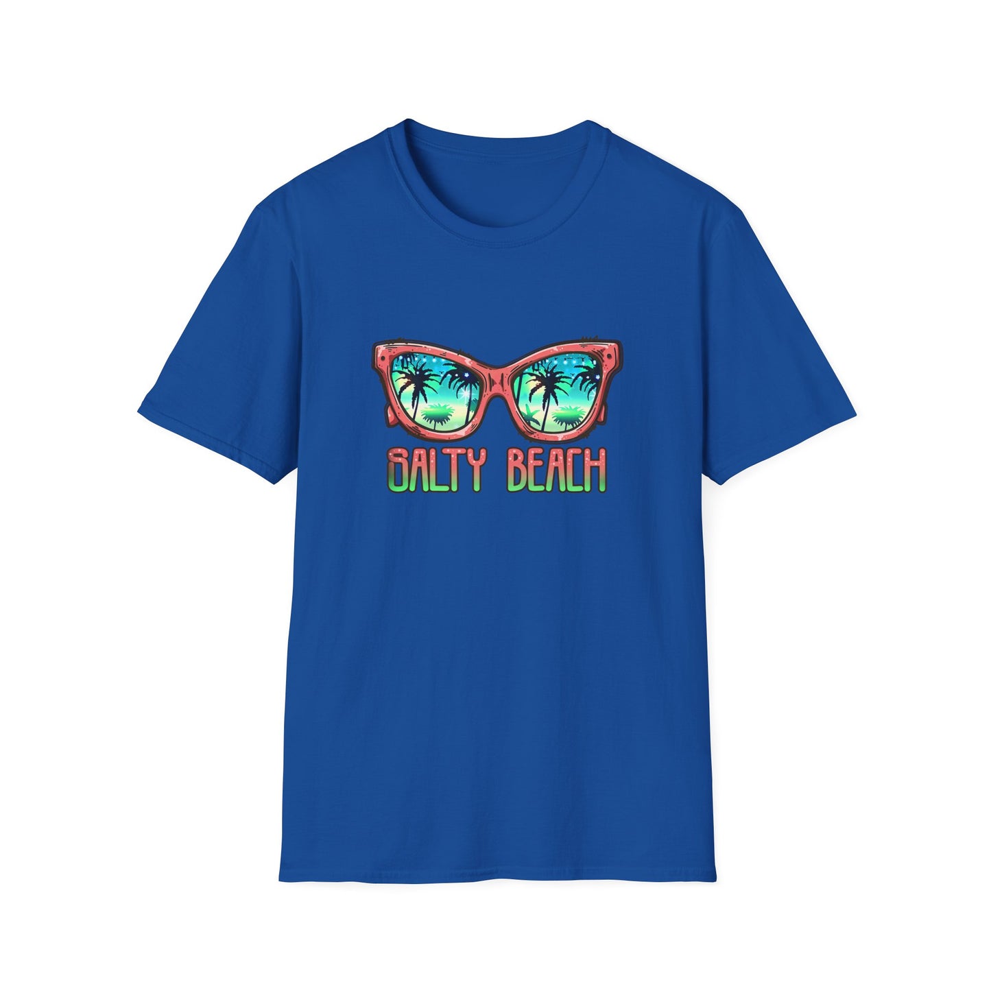 Salty Beach Beachwear Graphic T Shirt Royal