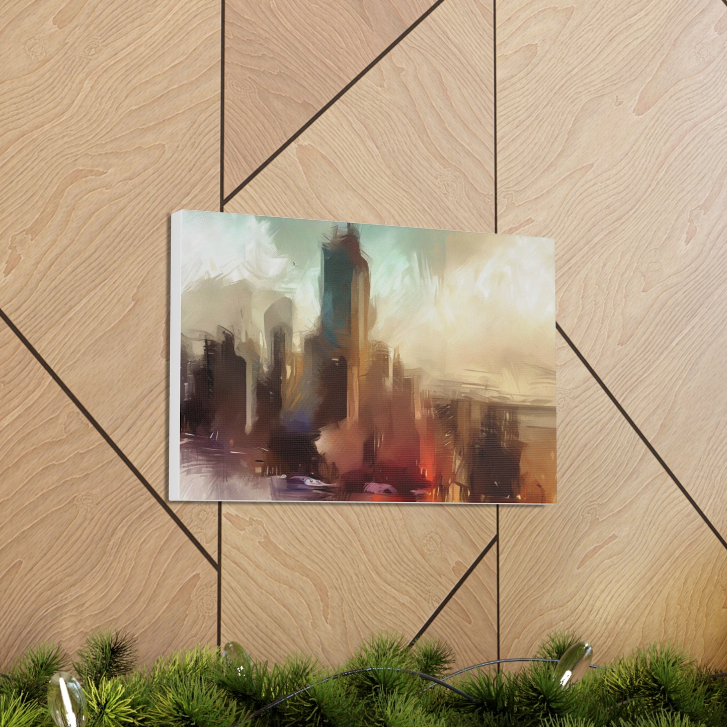 Cityscape wall art, city wall art, city art, Canvas Gallery Wraps