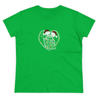 Skeleton Christmas, Skeleton Heart, Skeleton Love, Christmas Graphic Shirts, Festive Holiday T-Shirts, Ugly Christmas Sweater Tees Irish Green