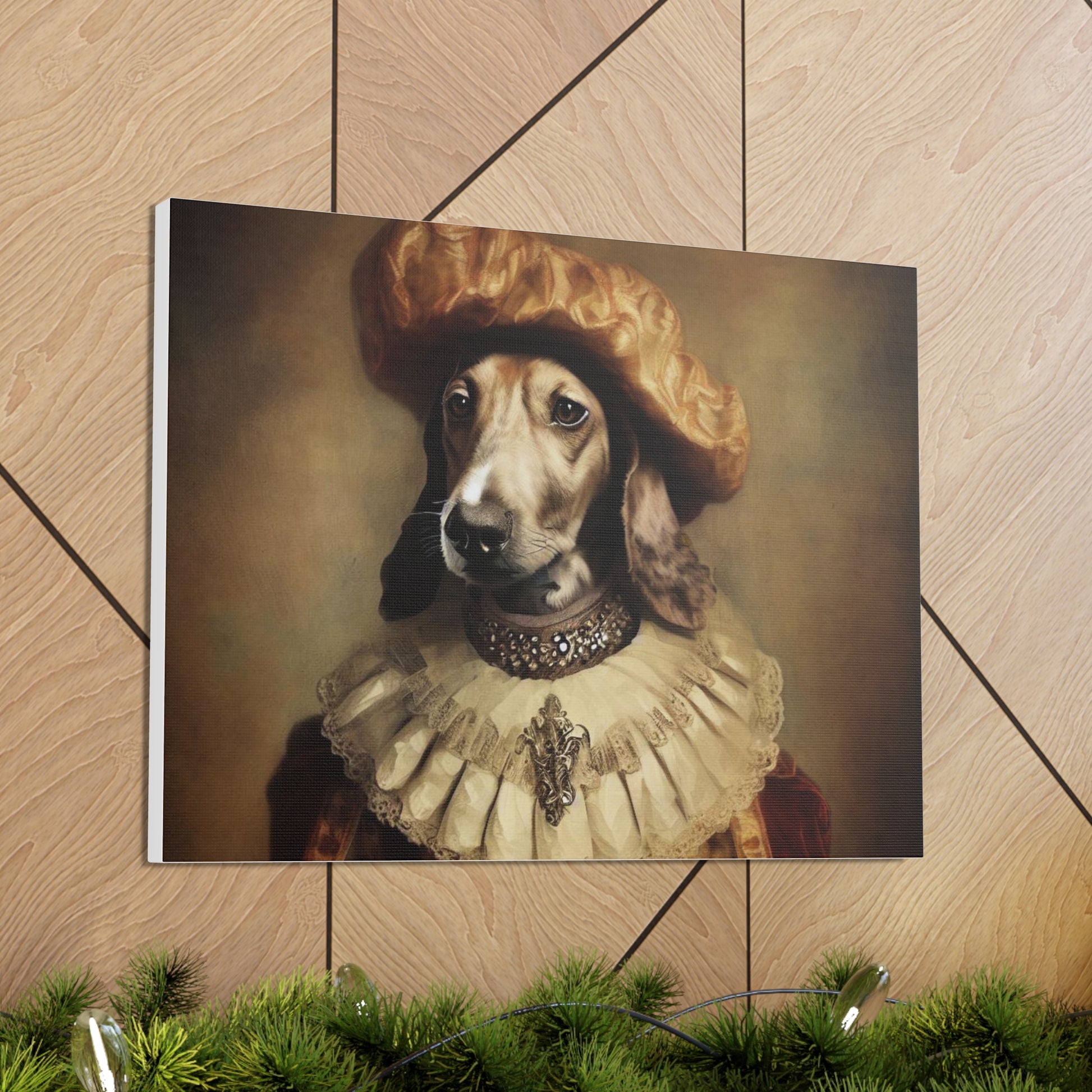 Fancy Dog, Canvas Dog Art, Dog Wall Art, Canine Canvas Art, Canvas Gallery Wraps