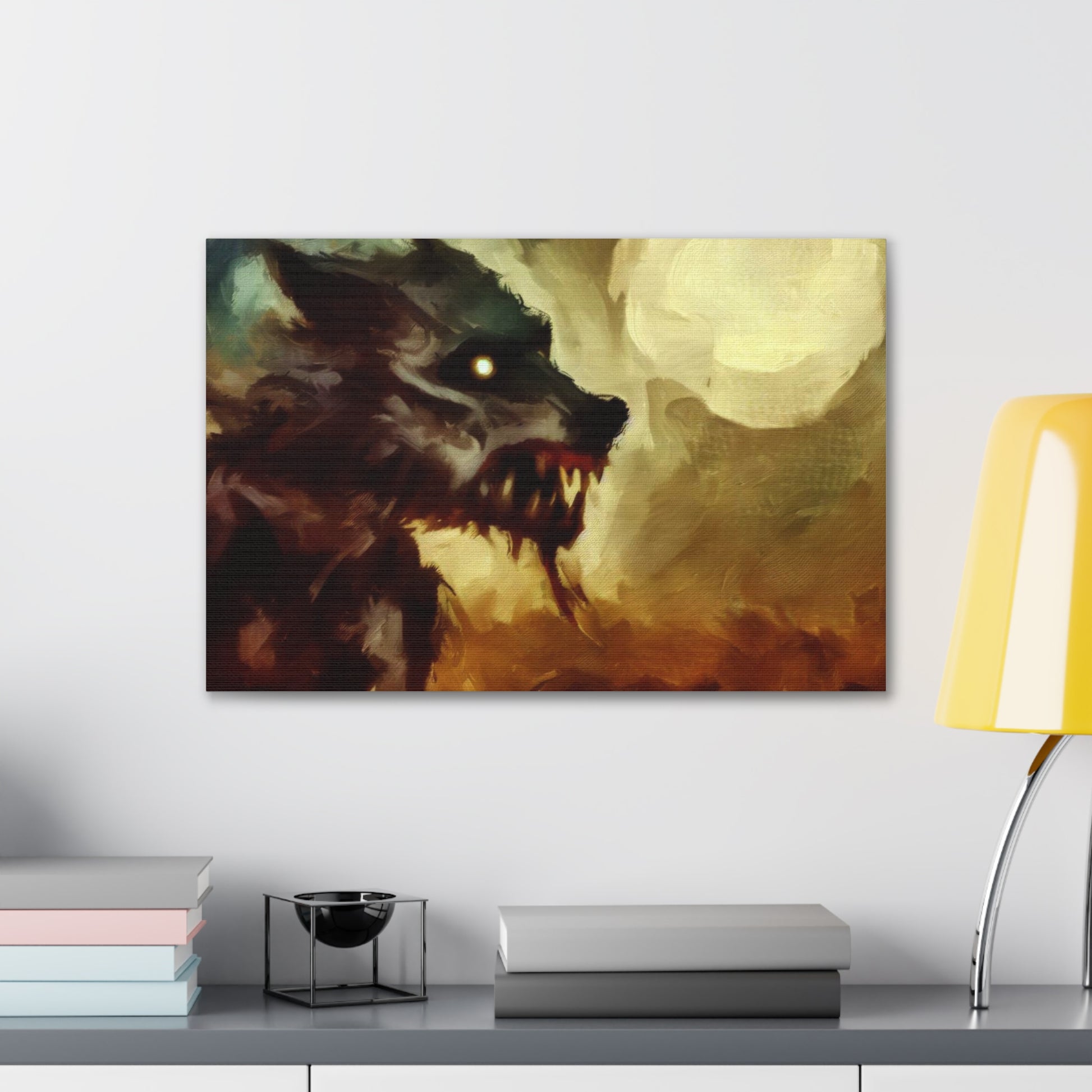 Halloween art, Werewolf canvas prints, Scary Halloween decor, Halloween home decor, Halloween wall, Gothic wall decor, Canvas Gallery Wraps - SaviTraviDesigns