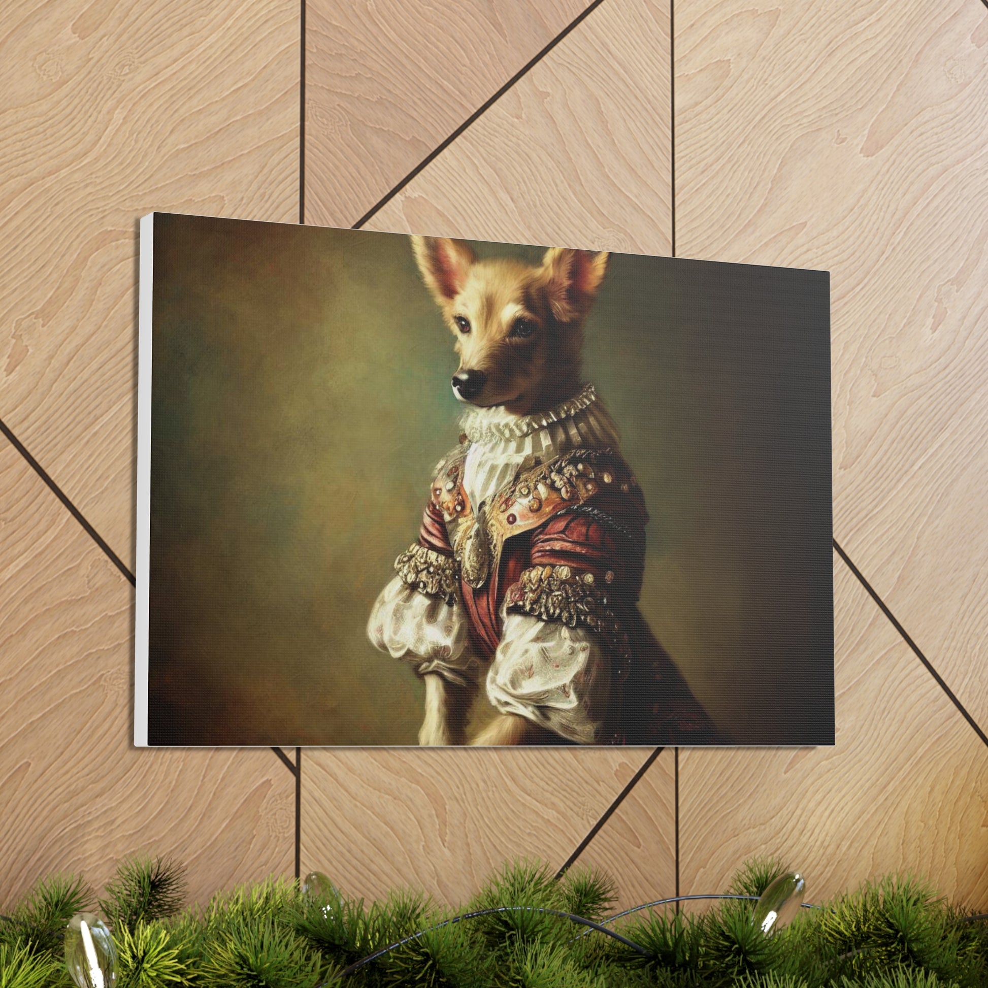 Fancy Dog, Canvas Dog Art, Dog Wall Art, Canine Canvas Art,Canvas Gallery Wraps, Pet Art - SaviTraviDesigns