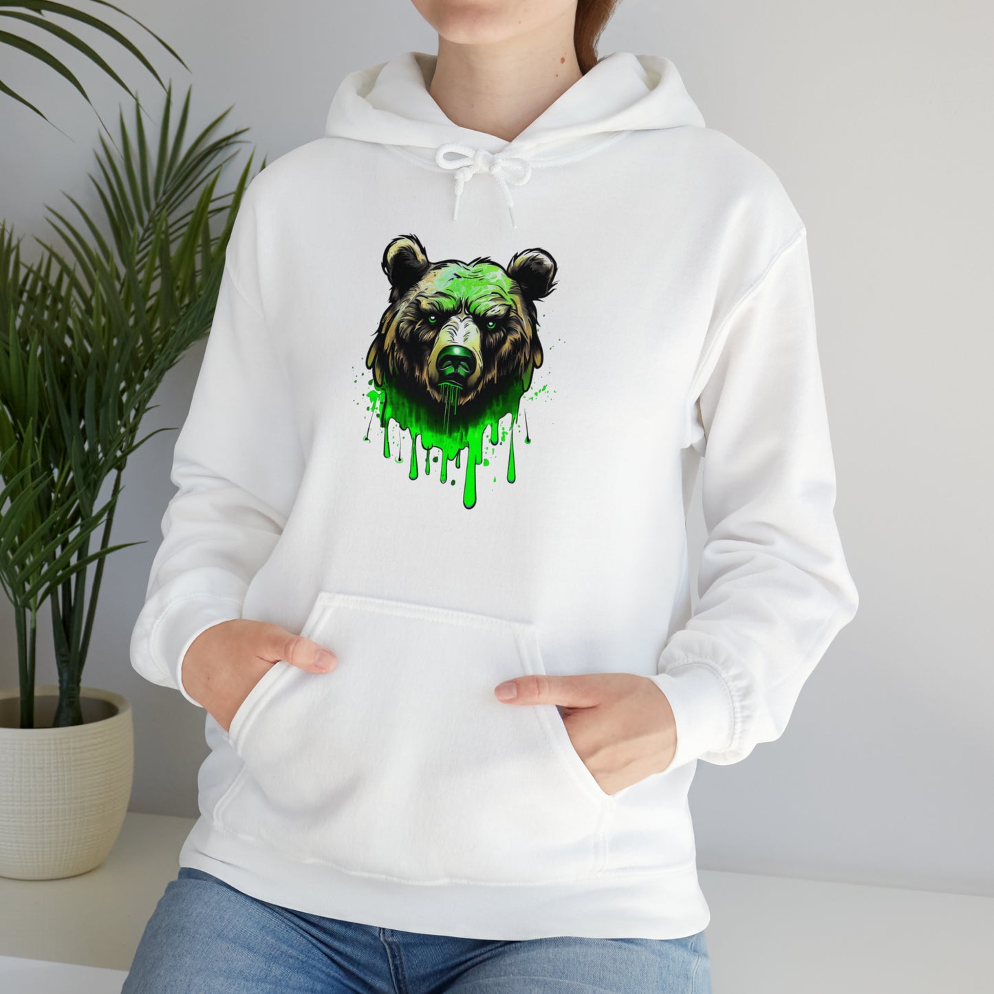 Bear Hoodie, Graffiti Graphic Shirt, Street Art, Urban Art, Unisex Hooded Sweatshirt