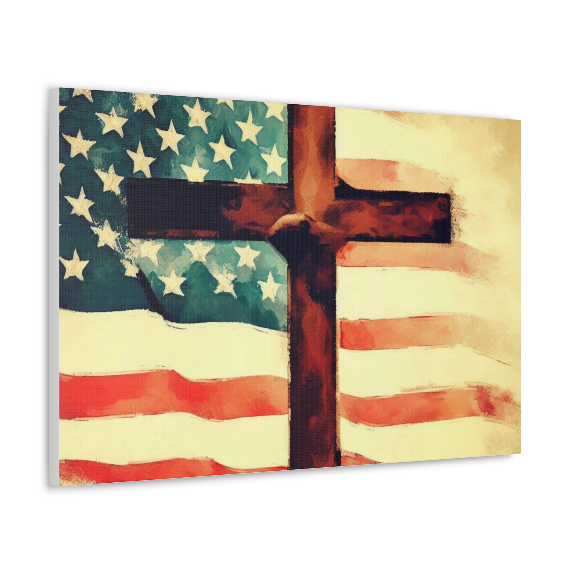 Christian wall art, Flag wall art, Canvas Gallery Wraps - SaviTraviDesigns