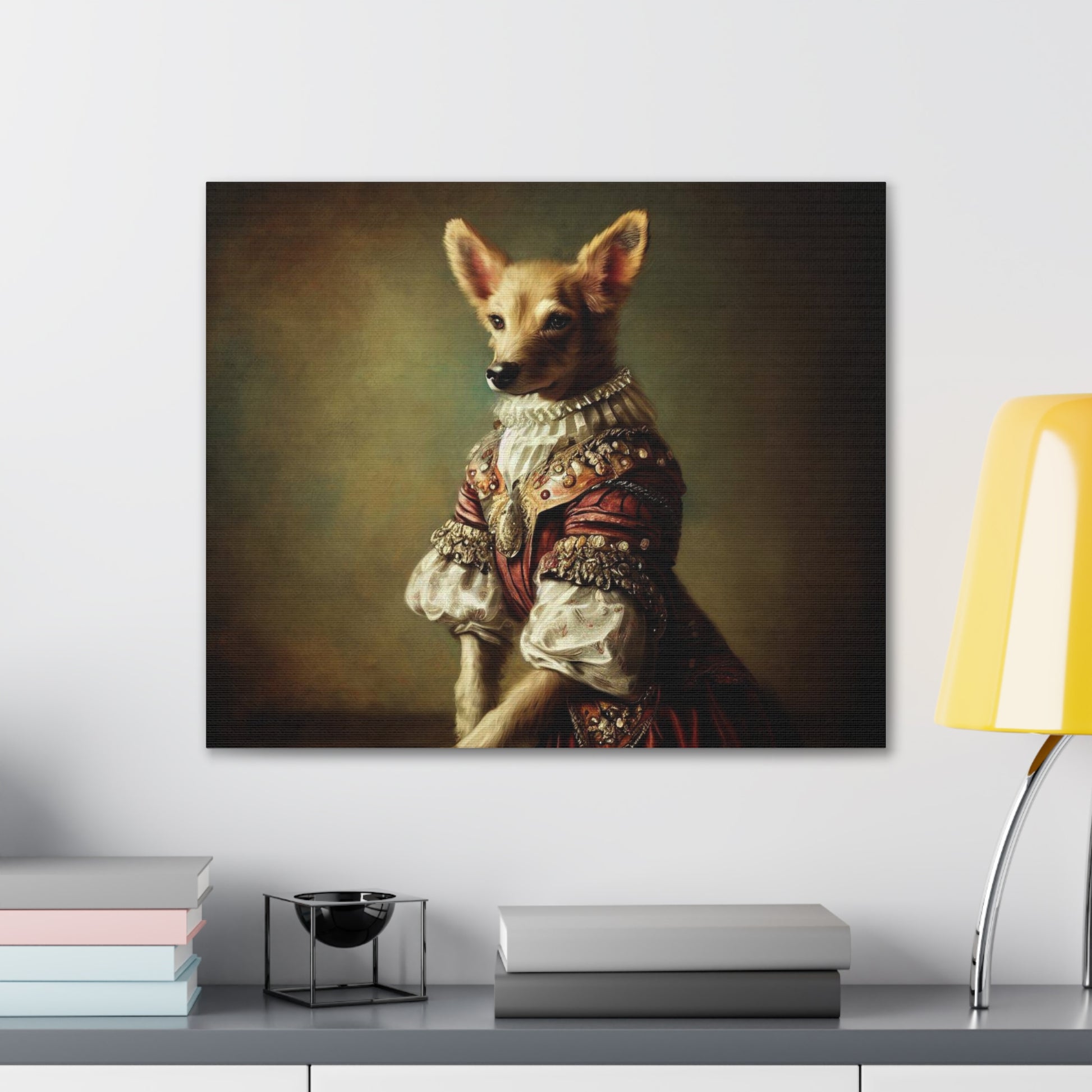 Fancy Dog, Canvas Dog Art, Dog Wall Art, Canine Canvas Art,Canvas Gallery Wraps, Pet Art - SaviTraviDesigns