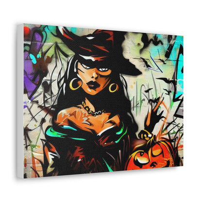 Halloween art, Witch canvas prints, Scary Halloween decor, Halloween home decor, Halloween wall, Gothic wall decor, Canvas Gallery Wraps