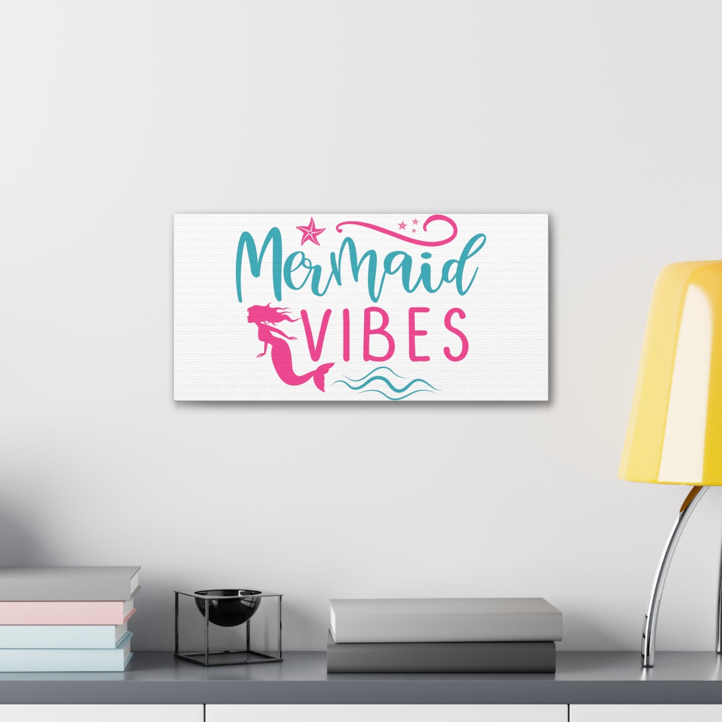 Mermaid Vibes, Mermaid Wall Art, Coastal Mermaid Decor, Beach House Mermaid Signs, Nautical Mermaid Decor, Mermaid Nursery Wall Decor - SaviTraviDesigns