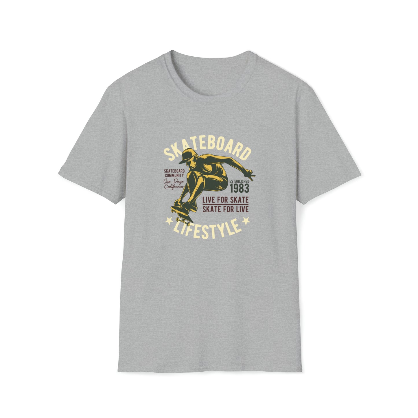 Skateboard Lifestyle |Beach Lifestyle Shirts | Summer Vibe Apparel Sport Grey