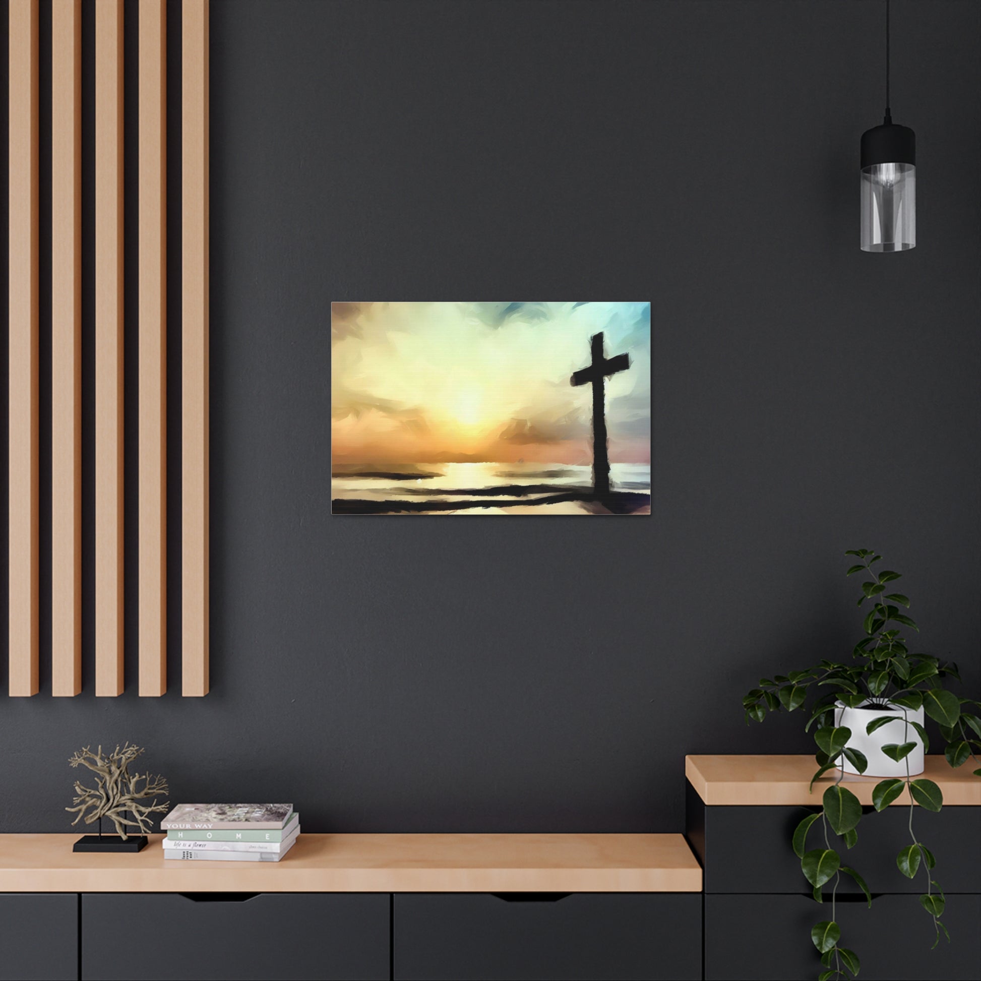 Christian wall art, Cross wall art, Beach art, ocean art, Canvas Gallery Wraps - SaviTraviDesigns