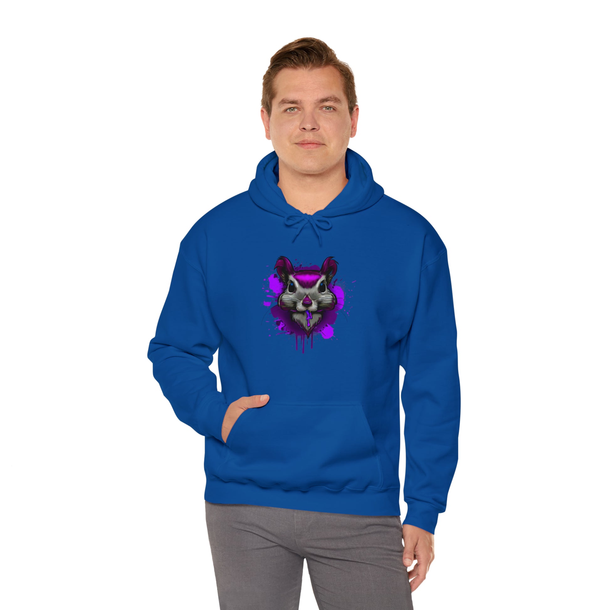 Graffiti hoodie, Graffiti Sweatshirt, Squirrel sweatshirt, Urban Art Hooded Sweatshirt, purple - SaviTraviDesigns