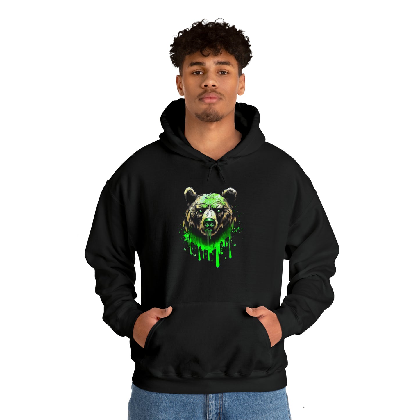 Bear Hoodie, Graffiti Graphic Shirt, Street Art, Urban Art, Unisex Hooded Sweatshirt