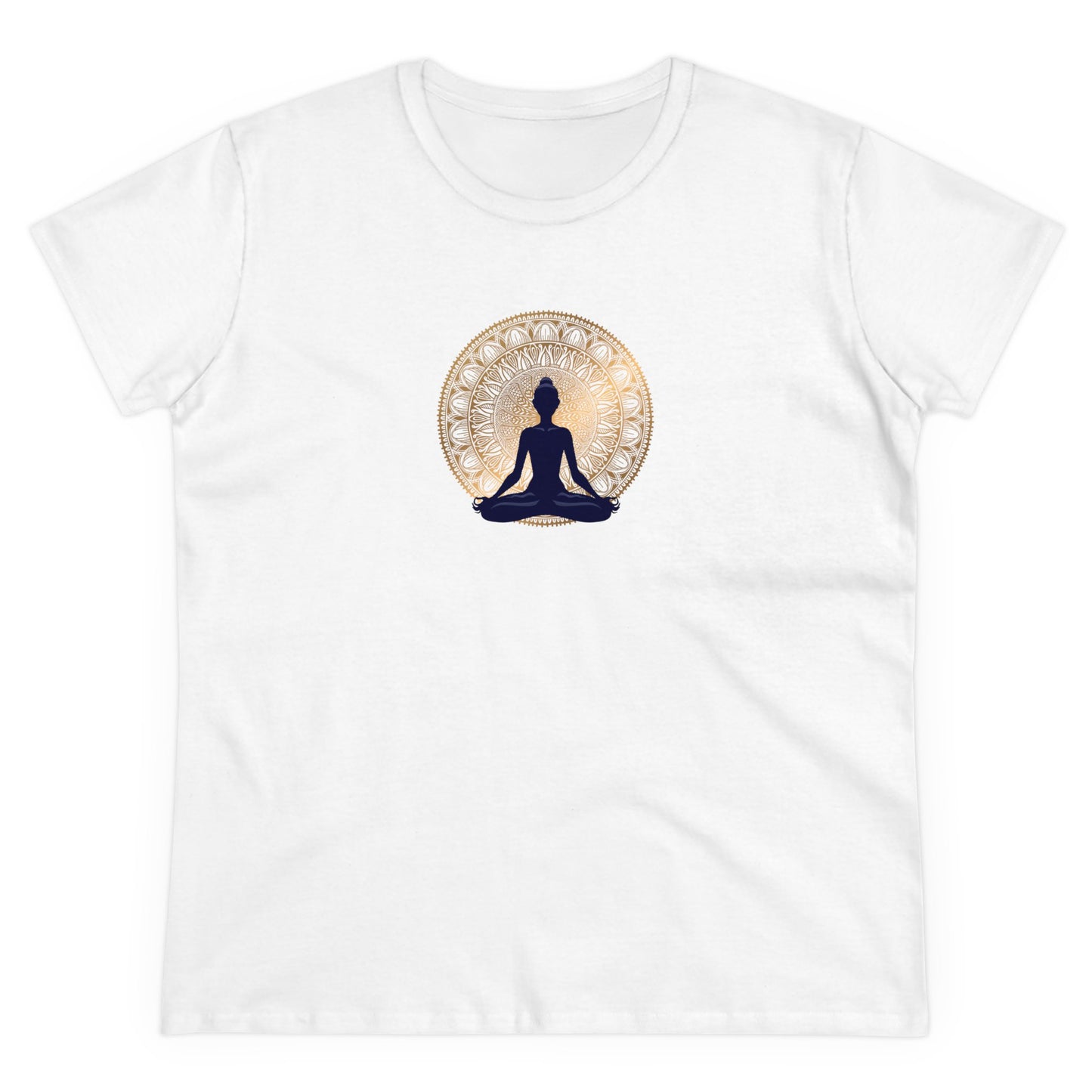 Sitting Pose Bohemian Mandala Graphic T-Shirts – Yoga-Inspired Zen Designs