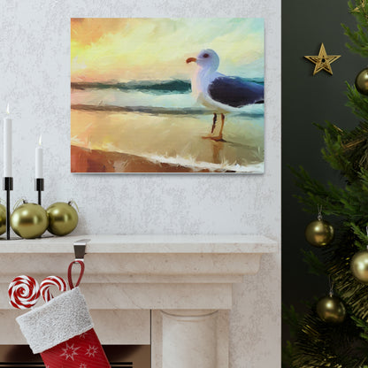 Seagull Beach, Beach wall art, Ocean wall art, Canvas Gallery Wraps