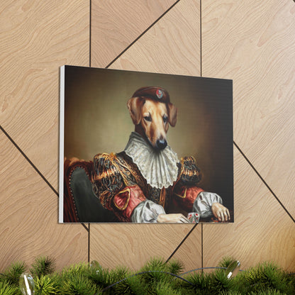 Fancy Dog, Canvas Dog Art, Dog Wall Art, Canine Canvas Art, Canvas Gallery Wraps