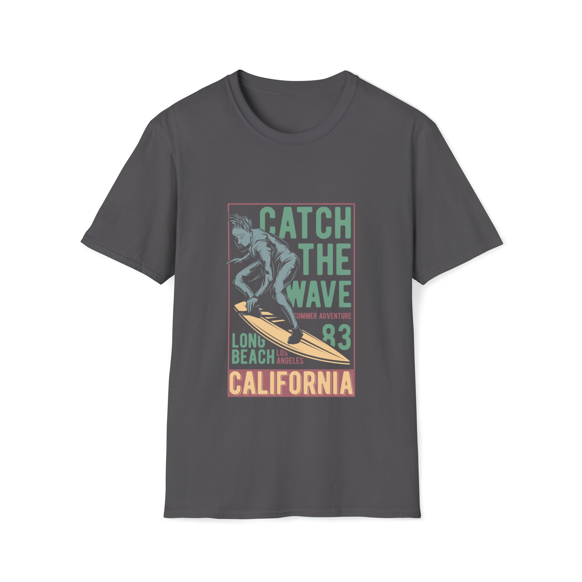 Catch The Wave California, Beachwear Graphics, Tropical T-Shirt Designs, Ocean-Inspired Shirts, Surfing Graphics, Sun and Sand Apparel, Summer Wardrobe Essentials - SaviTraviDesigns