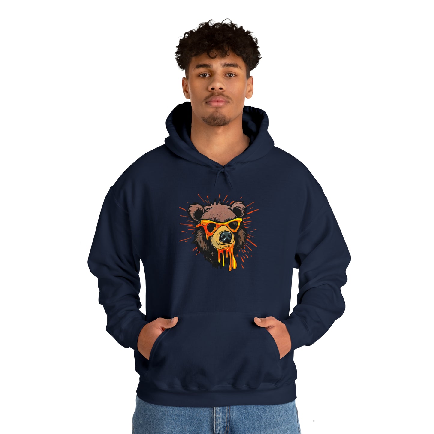 Bear Hoodie, Graffiti Graphic Shirt, Street Art, Urban Art, Unisex Heavy Blend™ Hooded Sweatshirt,