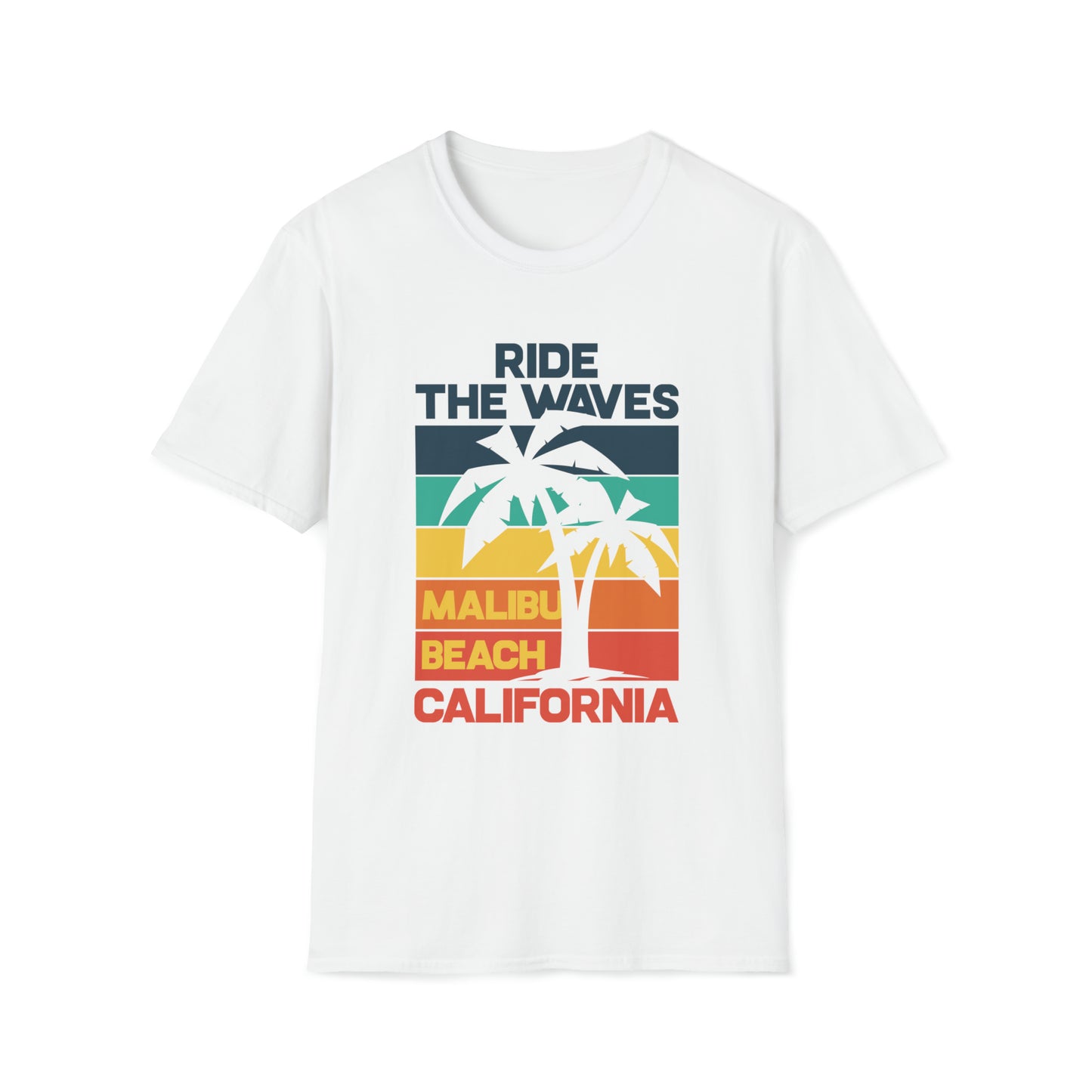 Ride The Waves Malibu Beach |Beach Life Clothing | Ocean Vibes Apparel White