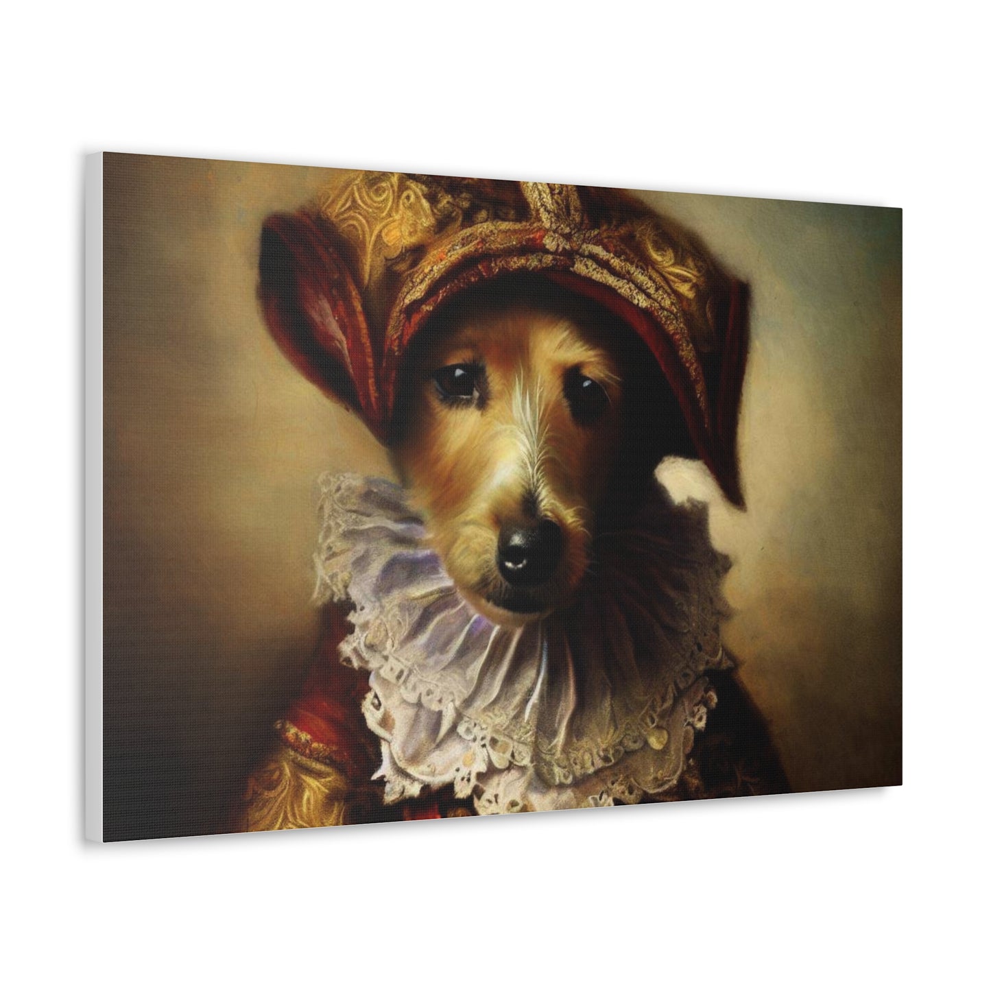 Fancy Dog, Canvas Dog Art, Dog Wall Art, Canine Canvas Art,Canvas Gallery Wraps