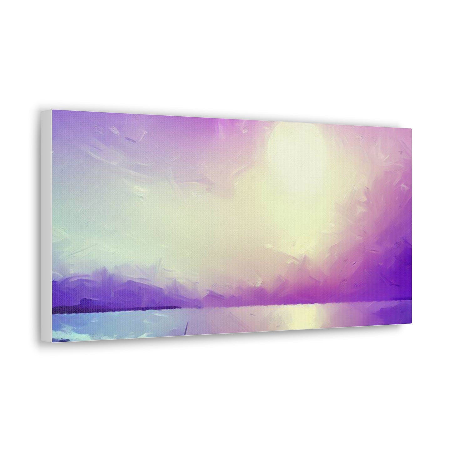 Sailboat Beach, Purple Sunset, Beach wall art, sunset wall art, beach art, Canvas Gallery Wraps