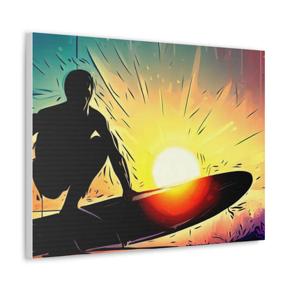 Surfer, Surfing Sunset, Graffiti-inspired home decor, Modern street art prints, Graffiti wall art, Street art canvas art, Graffiti artist prints - SaviTraviDesigns