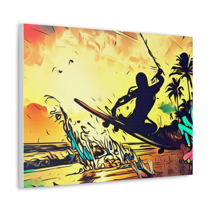 Kiteboarding, Graffiti art prints, Street art canvas, Urban art decor, Graffiti-style wall art, Graffiti canvas prints, Street art posters - SaviTraviDesigns