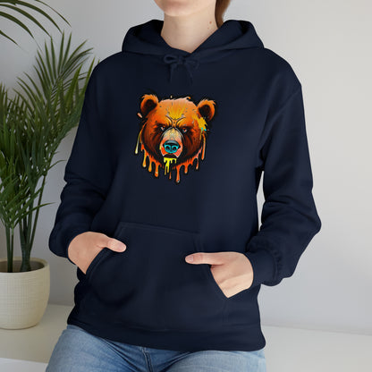 Bear Hoodie, Graffiti Graphic Shirt, Street Art, Urban Art, Unisex Hooded Sweatshirt, Bear Hoodie