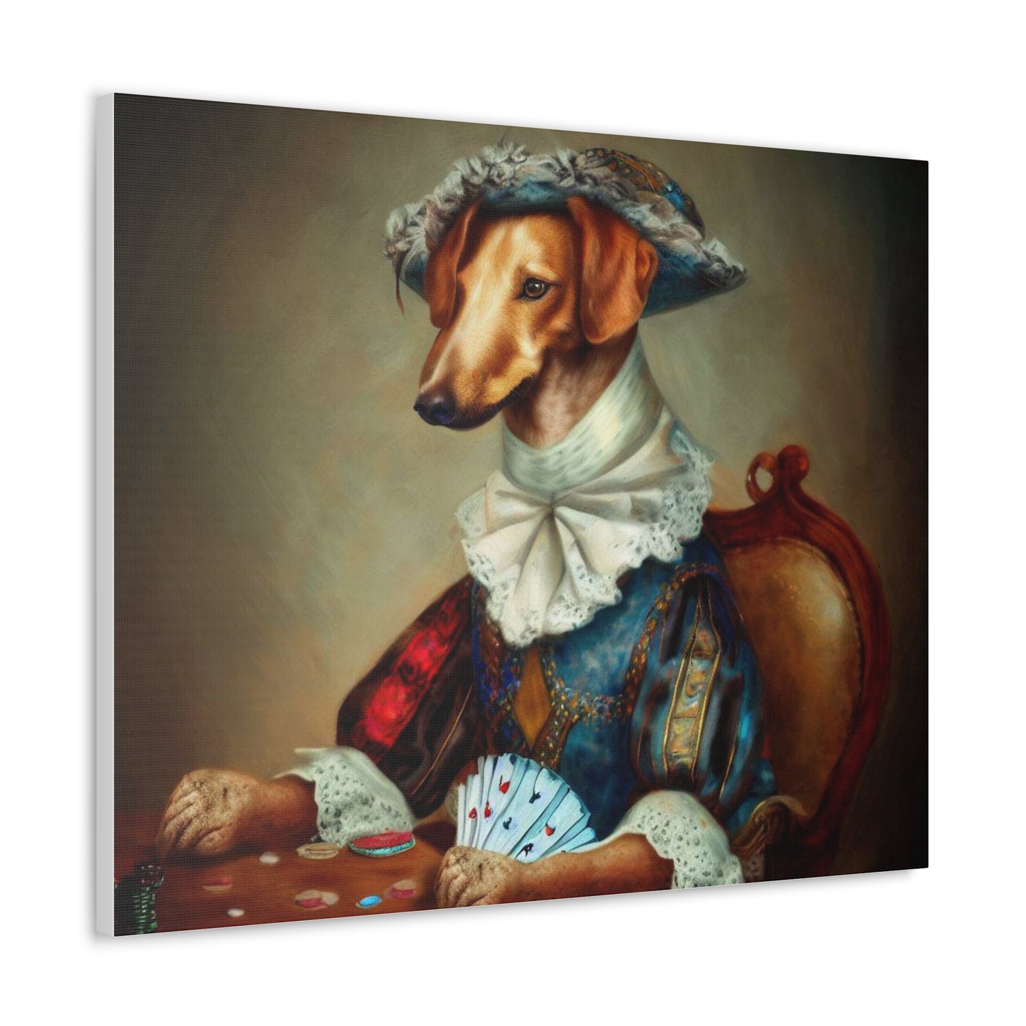 Fancy Dog, Canvas Dog Art, Dog Wall Art, Canine Canvas Art,Canvas Gallery Wraps, Pet Art, King Dog - SaviTraviDesigns