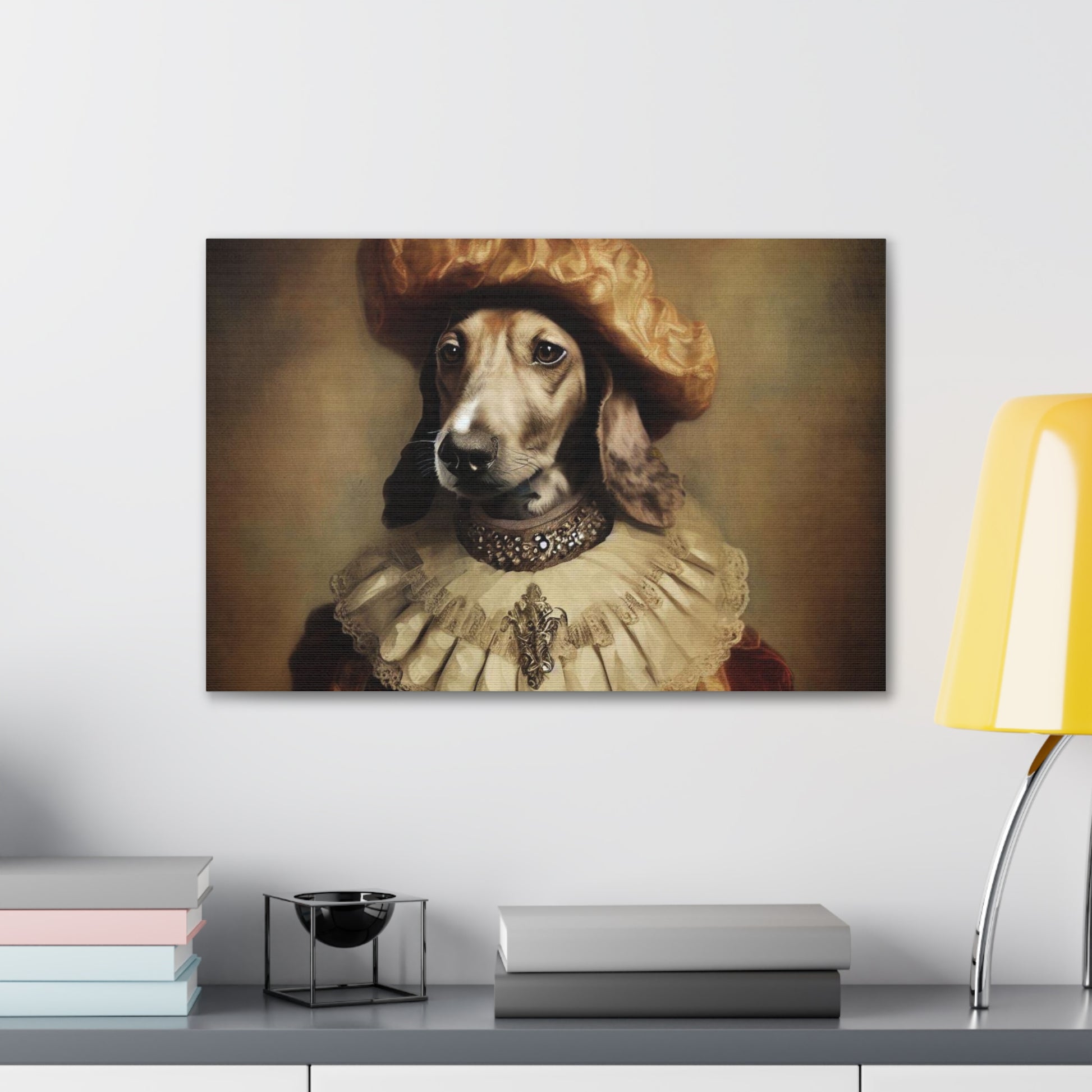 Fancy Dog, Canvas Dog Art, Dog Wall Art, Canine Canvas Art, Canvas Gallery Wraps