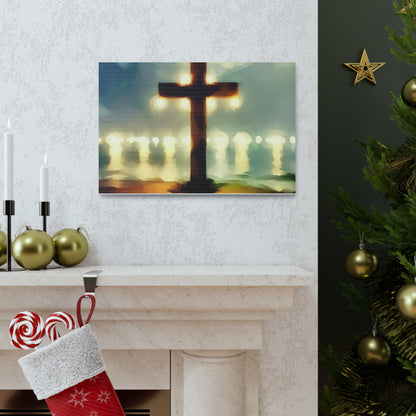 Christian wall art, Cross wall art, Beach art, Canvas Gallery Wrap - SaviTraviDesigns