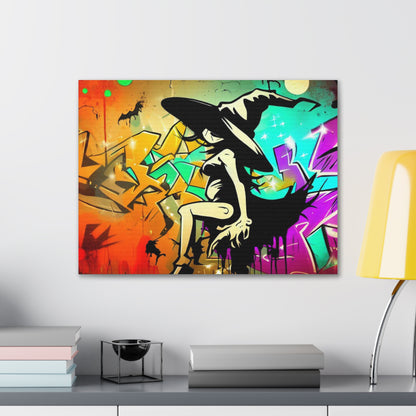 Halloween art, witch canvas prints, Scary Halloween decor, Halloween home decor, Halloween wall, Gothic wall decor, Canvas Gallery Wraps