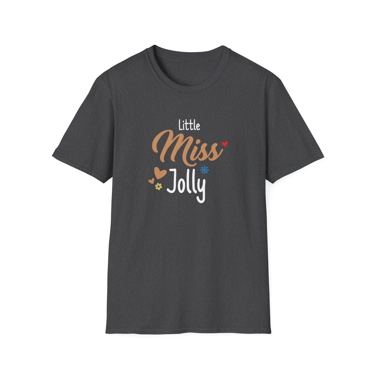 Little Miss Jolly Holiday Graphic Tee Dark Heather