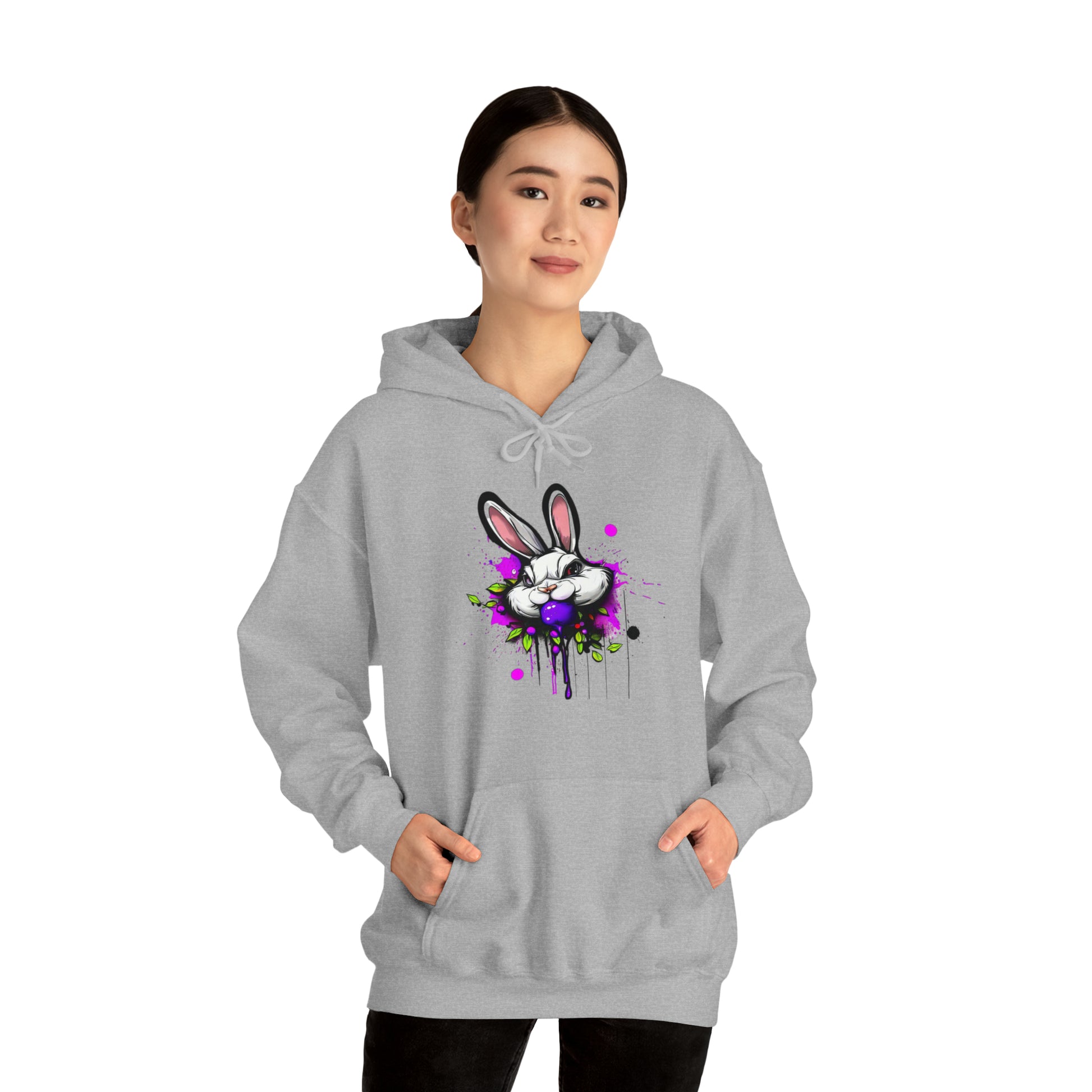 Bunny Hoodie, Graffiti Hoodie, Graffiti Sweatshirt, Bunny Urban art, Hooded Sweatshirt