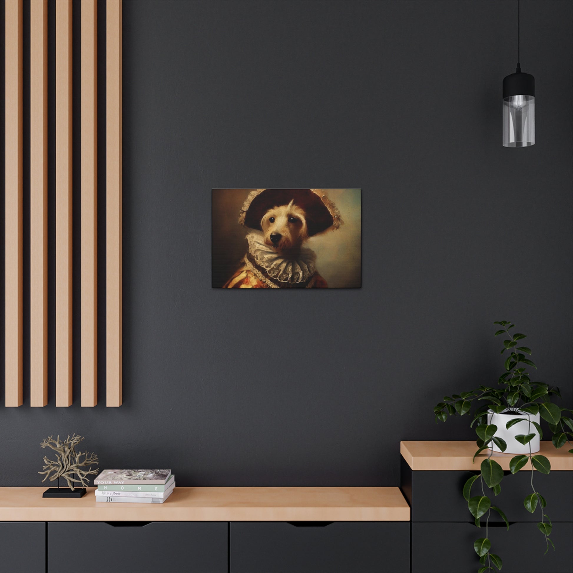 Fancy Dog, Canvas Dog Art, Dog Wall Art, Canine Canvas Art,Canvas Gallery Wraps, Pet Art, King Dog - SaviTraviDesigns