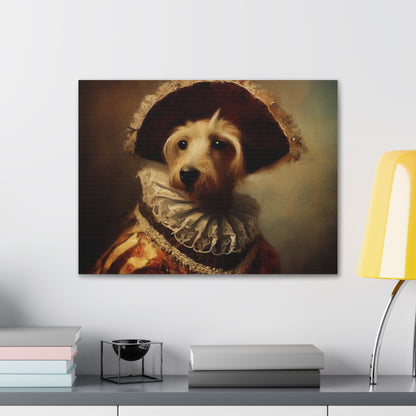 Fancy Dog, Canvas Dog Art, Dog Wall Art, Canine Canvas Art,Canvas Gallery Wraps, Pet Art, King Dog - SaviTraviDesigns