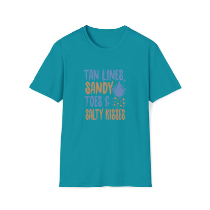 Tan Lines Sandy Toes |Beach Lifestyle Shirts | Summer Vibe Apparel Tropical Blue