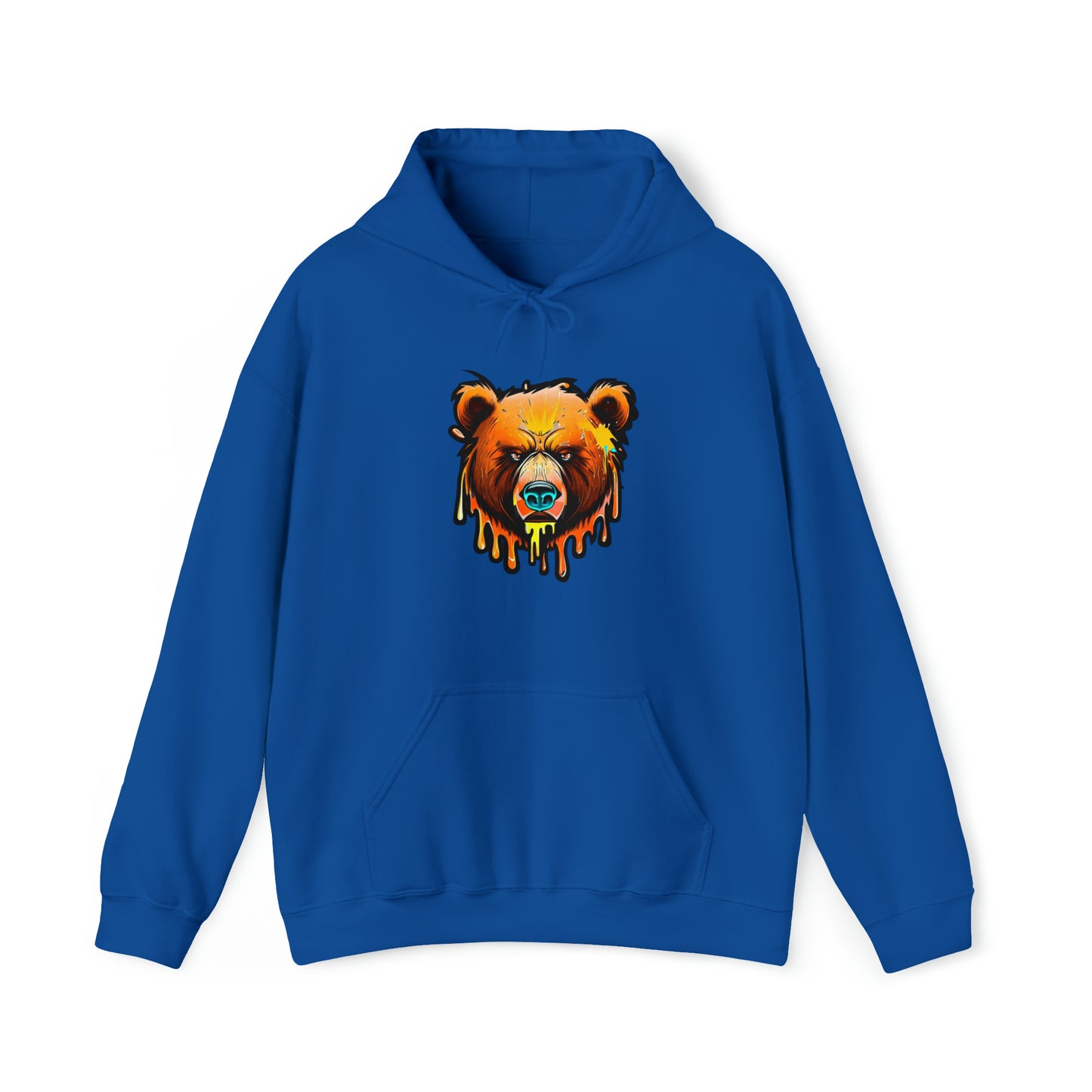 Bear Hoodie, Graffiti Graphic Shirt, Street Art, Urban Art, Unisex Hooded Sweatshirt, Bear Hoodie Royal