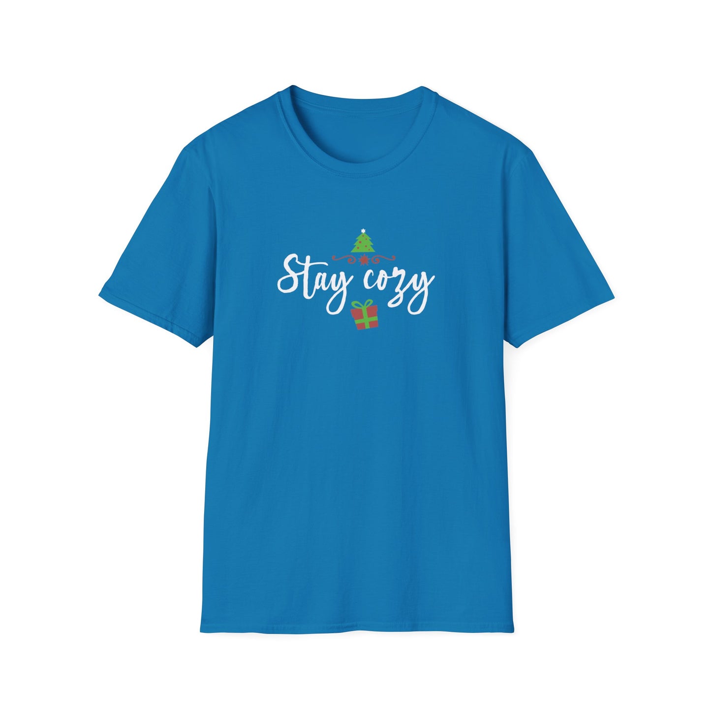 Stay Cozy Holiday Graphic T Shirt Sapphire