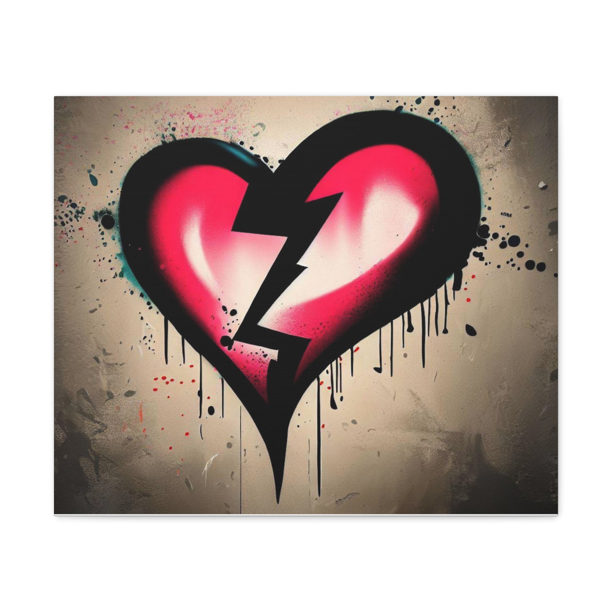 Broken Heart, Graffiti art prints, Street art canvas, Urban art decor, Graffiti-style wall art, Graffiti canvas prints, Street art posters - SaviTraviDesigns