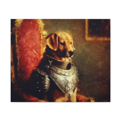 Fancy Dog, Canvas Dog Art, Dog Wall Art, Canine Canvas Art,Canvas Gallery Wraps, Pet Art, King Dog 24″ x 20″ Premium Gallery Wraps (1.25″)