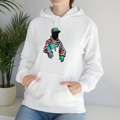 Graffiti Hoodie, Unisex Heavy Blend™ Hooded Sweatshirt, Digital male, Urban Street - SaviTraviDesigns