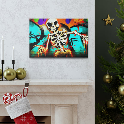 Halloween art, Skeleton canvas prints, Scary Halloween decor, Halloween home decor, Halloween wall, Gothic wall decor, Canvas Gallery Wraps - SaviTraviDesigns