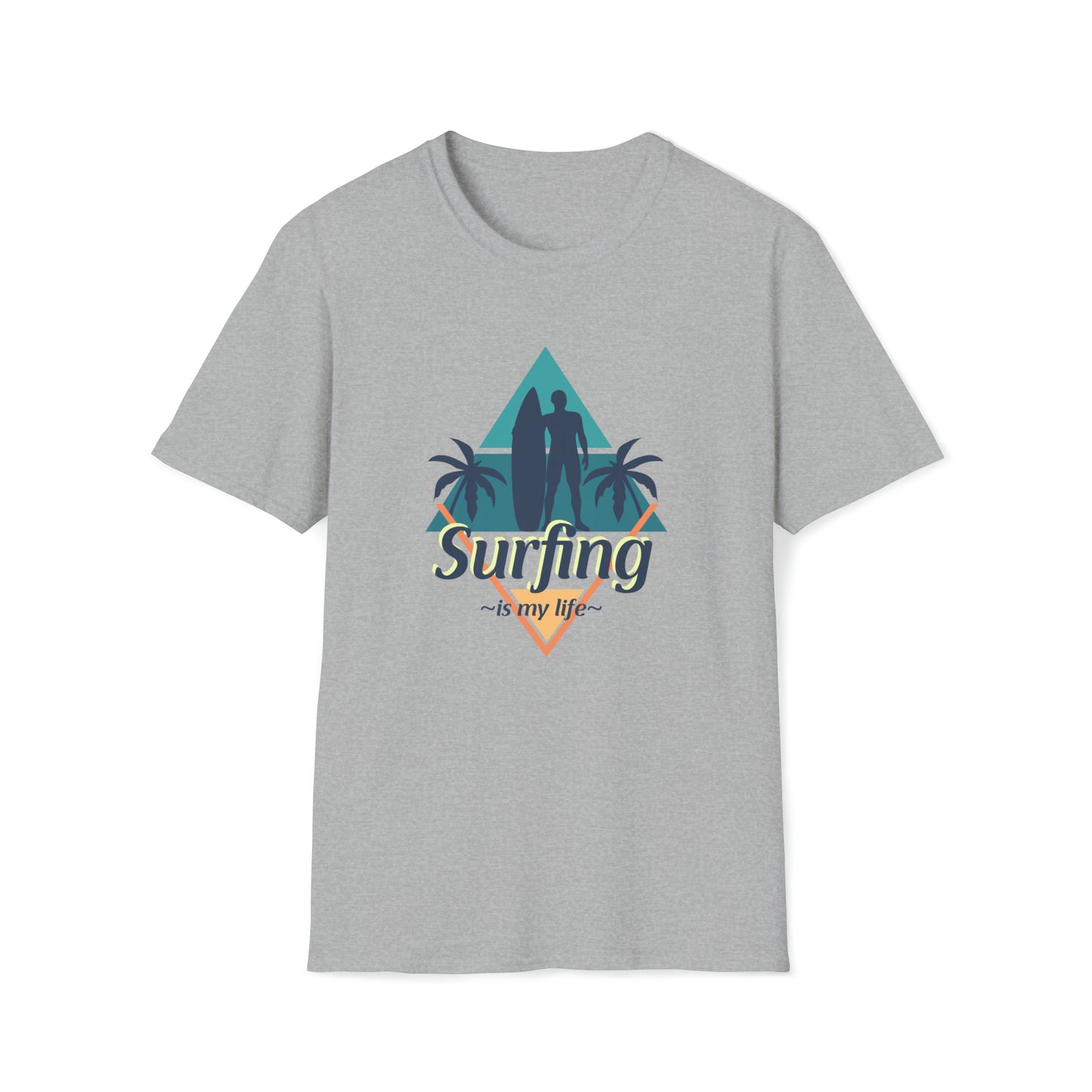 Surfing Is My Life |Beach Lifestyle Shirts | Summer Vibe Apparel Sport Grey