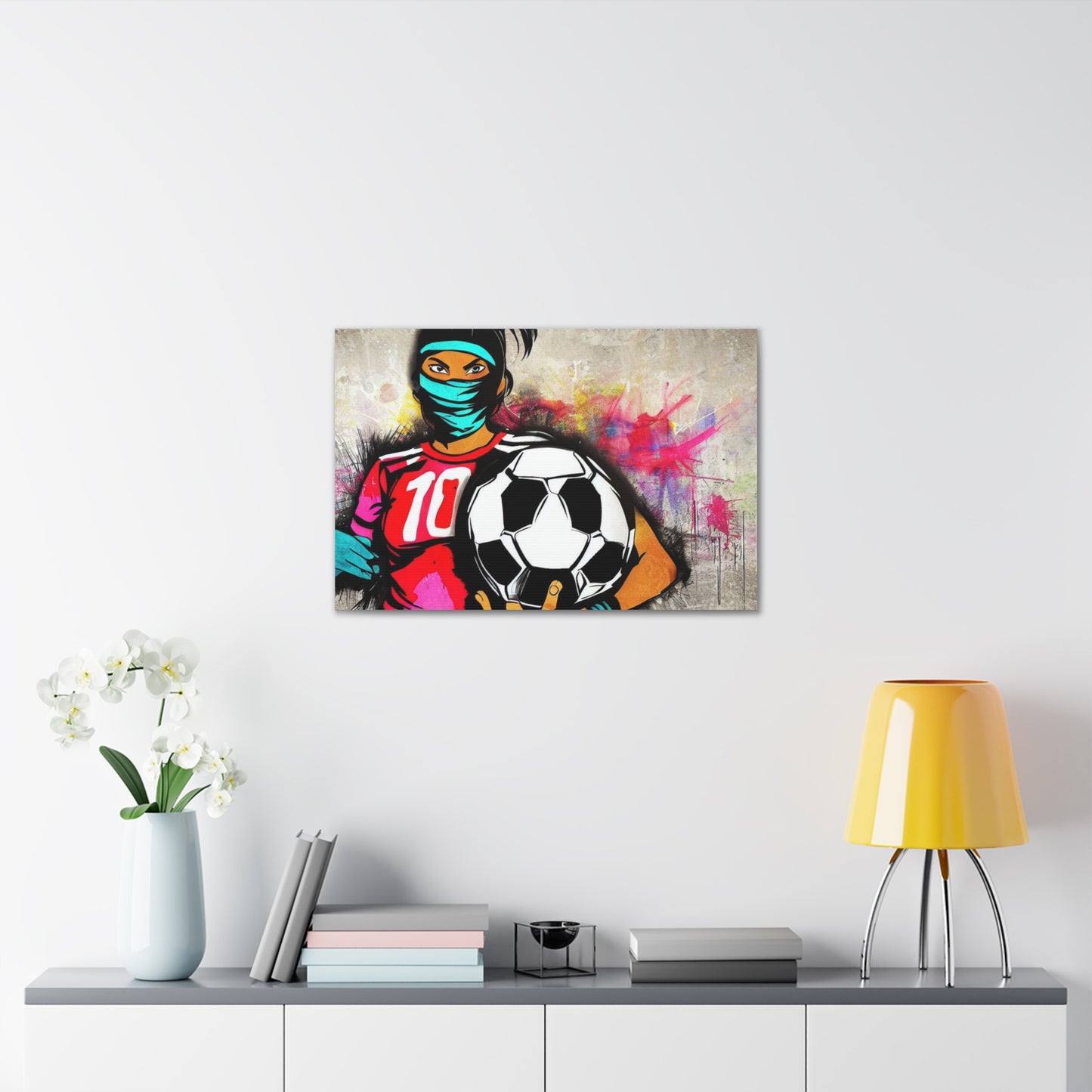 Soccer Player, Futbol Player, Graffiti art prints, Street art canvas, Urban art decor, Graffiti-style wall art, Graffiti canvas prints, Street art posters - SaviTraviDesigns