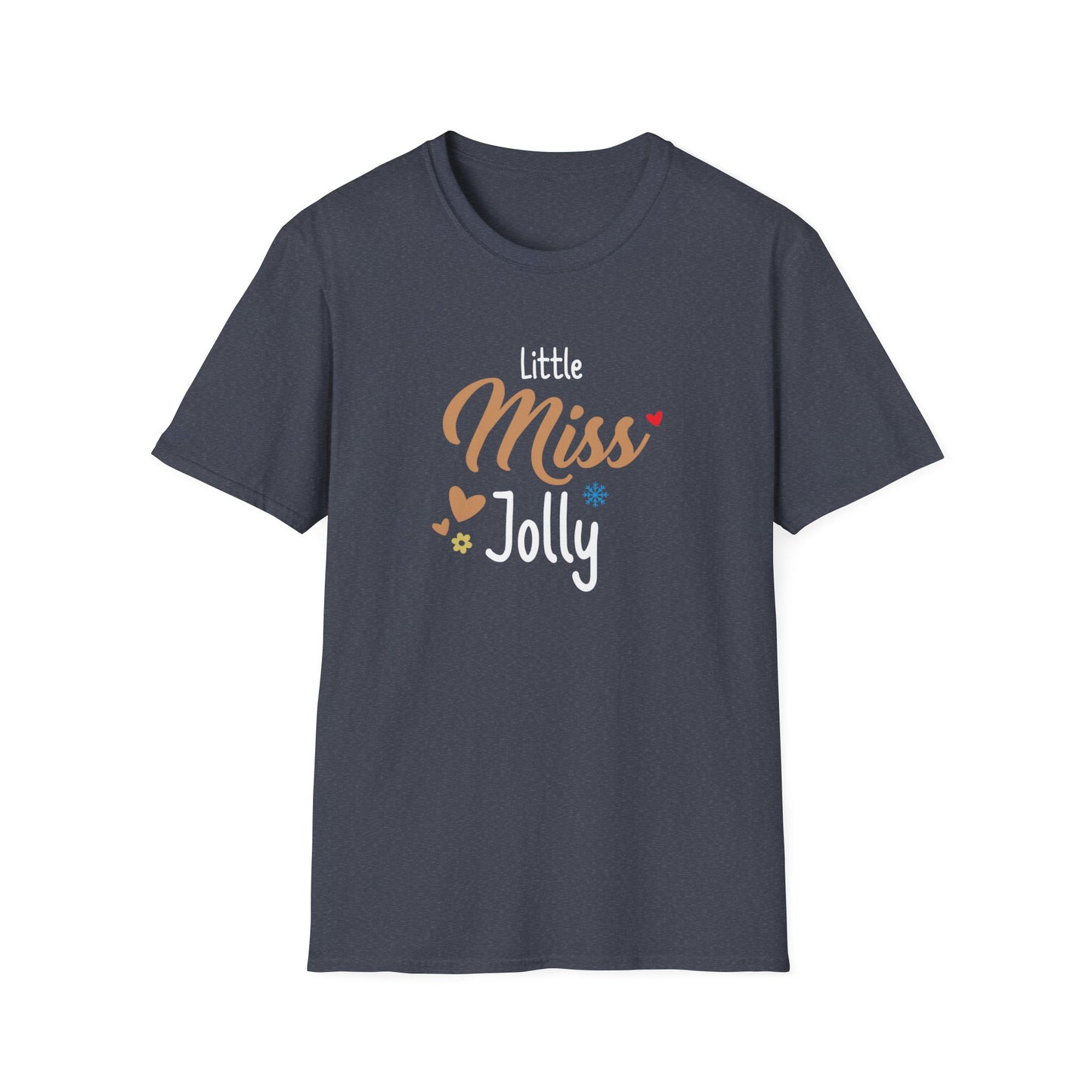 Little Miss Jolly Holiday Graphic Tee Heather Navy