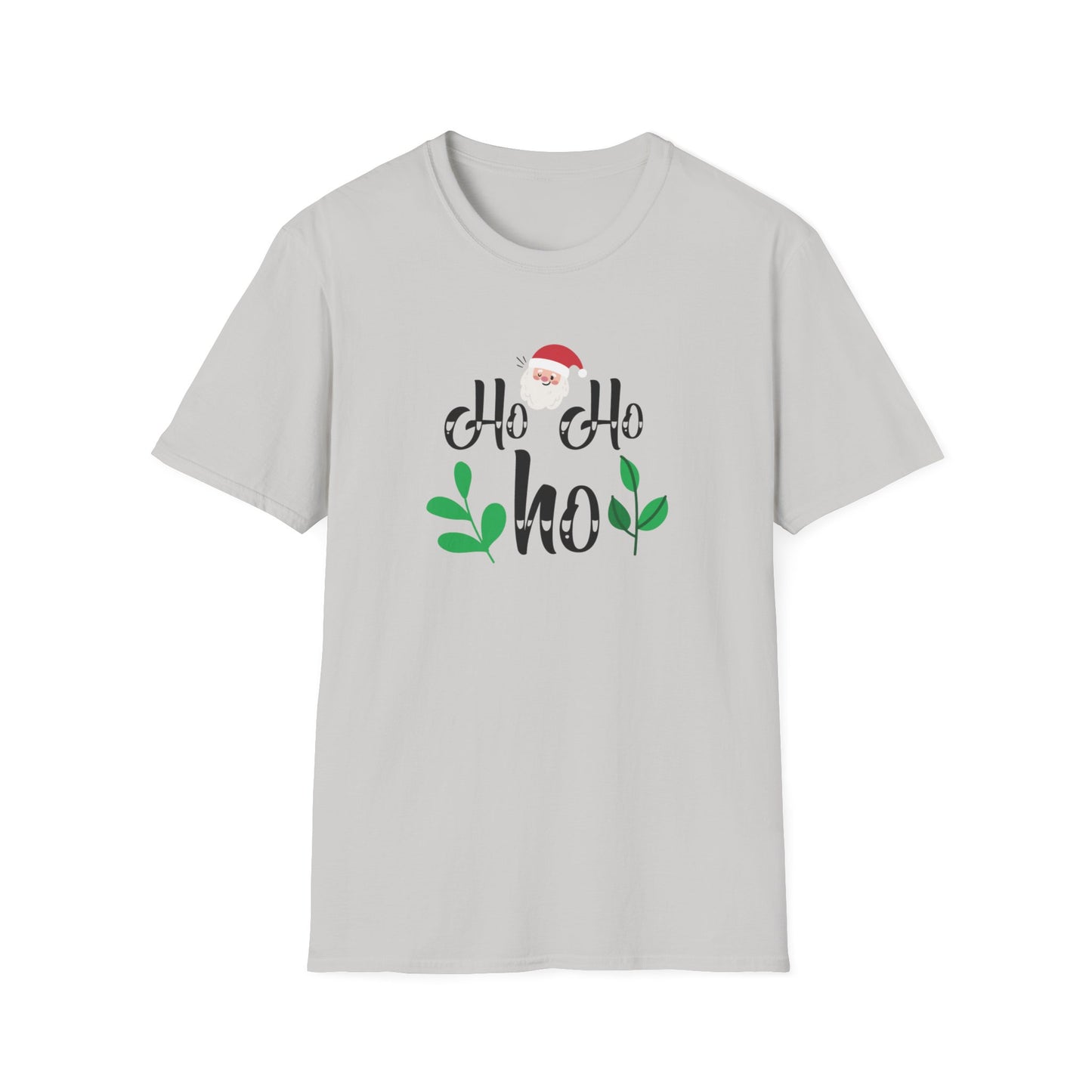 Ho Ho Ho Holiday Graphic T Shirt Ice Grey