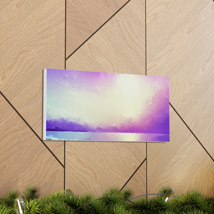 Sailboat Beach, Purple Sunset, Beach wall art, sunset wall art, beach art, Canvas Gallery Wraps