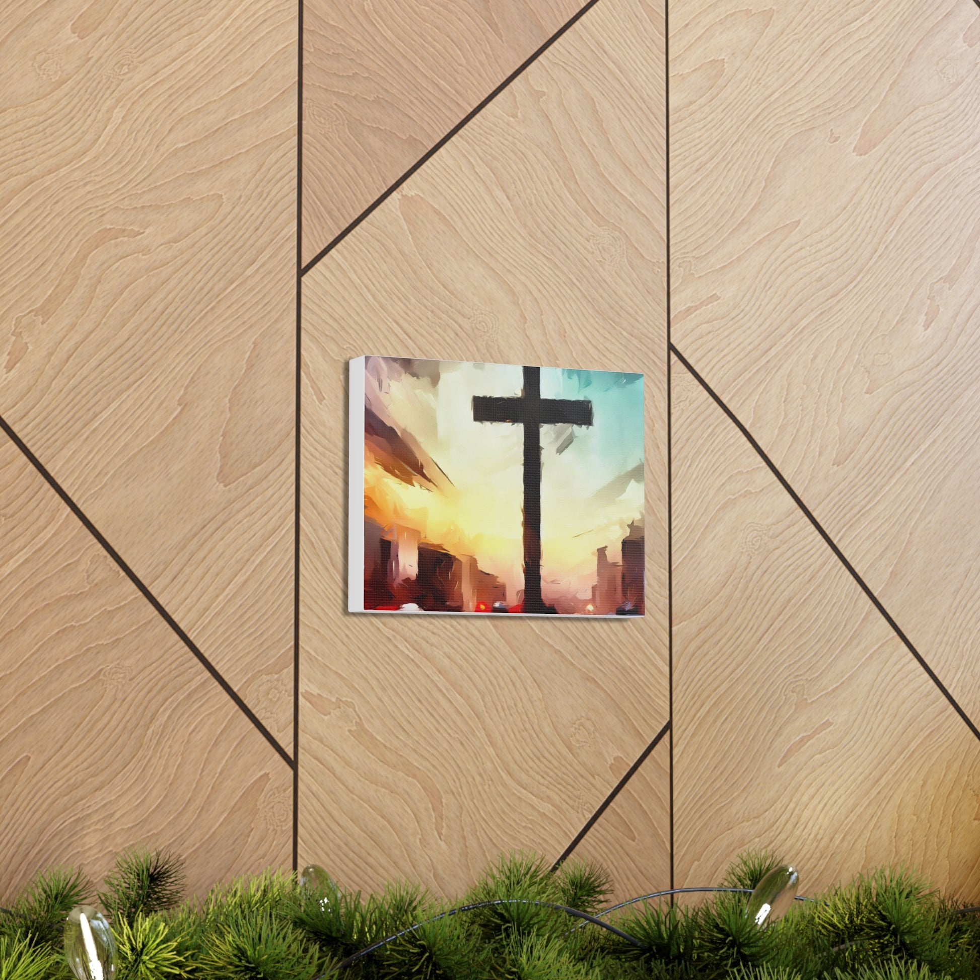 Christian wall art, Cross wall art, City art, Canvas Gallery Wraps - SaviTraviDesigns