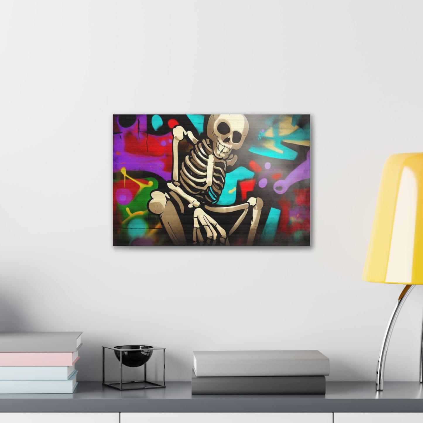 Halloween art, Skeleton canvas prints, Scary Halloween decor, Halloween home decor, Halloween wall, Gothic wall decor, Canvas Gallery Wraps - SaviTraviDesigns