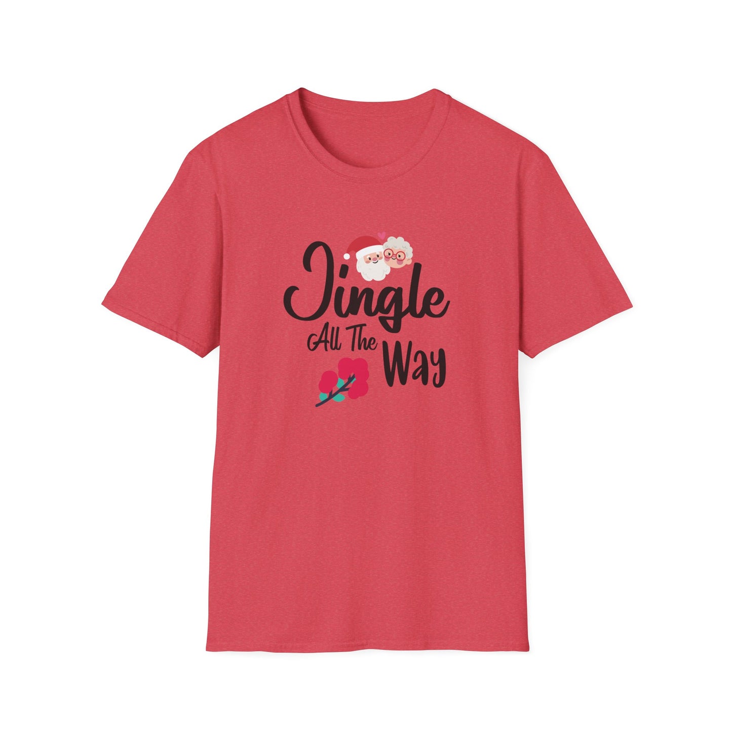 Jingle All The Way Holiday Graphic Shirt Heather Red